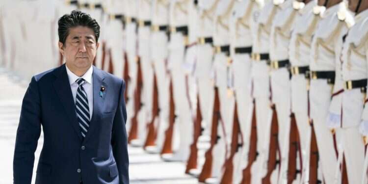 ראש ממשלת יפן לשעבר שינזו אבה בטוקיו, 2019. צילום: גטי אימג'ס