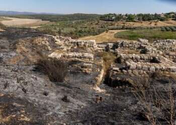 האש בתל גזר גרמה נזק כבד לאתר התנ"כי שפרעה העניק כנדוניה לשלמה המלך