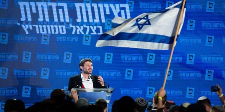 סמוטריץ' בערב הבחירות לכנסת ה־ 24 , מרץ 2021. צילום: שריה דיאמנט
