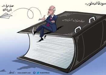 קיס סעיד, נשיא תוניסיה, בקריקטורה. מצפצף על העולם