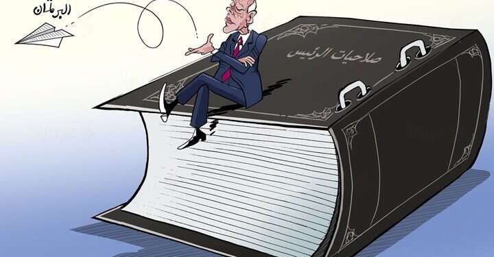 קיס סעיד, נשיא תוניסיה, בקריקטורה. מצפצף על העולם