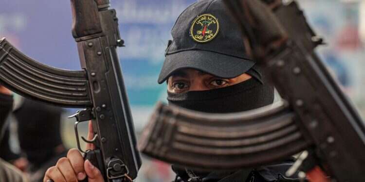 לוחמים של הג'יהאד האסלאמי הפלסטיני בעזה. צילום: AFP הג'יהאד האסלאמי לקח אחריות על הירי לירושלים: "דם קדושים לא יישפך לשווא"