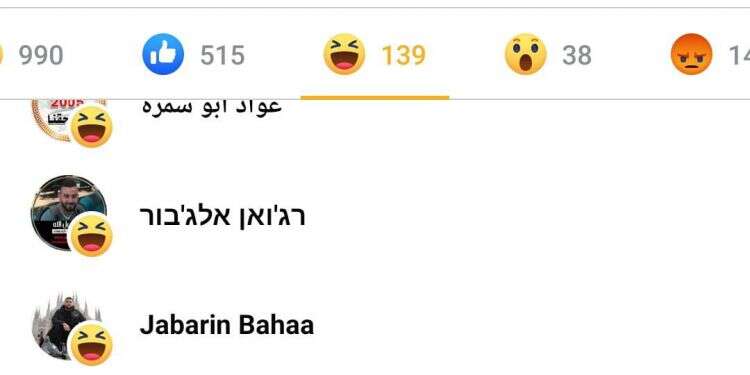 צילום מסך מתוך פייסבוק ערבים ישראליים בפייסבוק הביעו שמחה על מות הלוחם