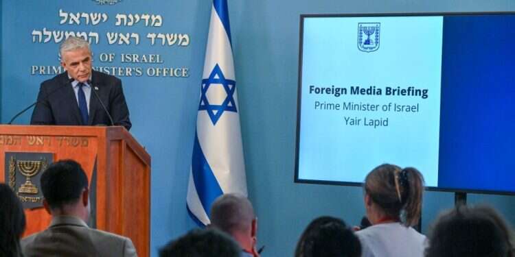 ראש הממשלה יאיר לפיד תוקף את ההסכם עם איראן. צילום: קובי גדעון, לע ישראל: הסכם הגרעין מסוכן, לא נשבור את הכלים מול ארה"ב