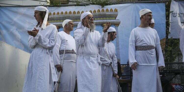 תרגול הקרבת קורבן פסח בירושלים  צילום: הדס פרוש, פלאש 90 לשימוש חד פעמי