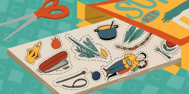 איור: רעות בורץ בסוכות אנחנו עושים דברים מוזרים, ואני אוהבת את זה