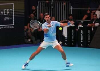 נובאק ג'וקוביץ' בטורניר תל אביב. צילום: AFP גמר טורניר תל אביב: נובאק ג'וקוביץ' לא מתנצל על ההגעה לישראל