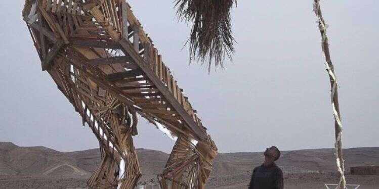 בובה על החוף שהדליק אדם אחד הפכה לתופעה עולמית. מידברן 2014. צילום: דרור גרטי, פלאש 90