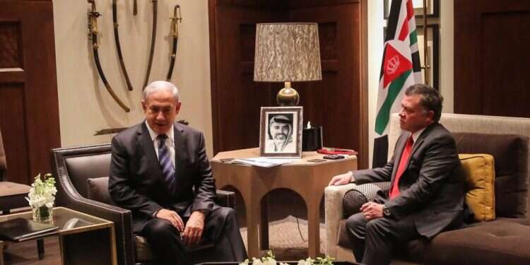 נתניהו והמלך עבדאללה. צילום: EPA