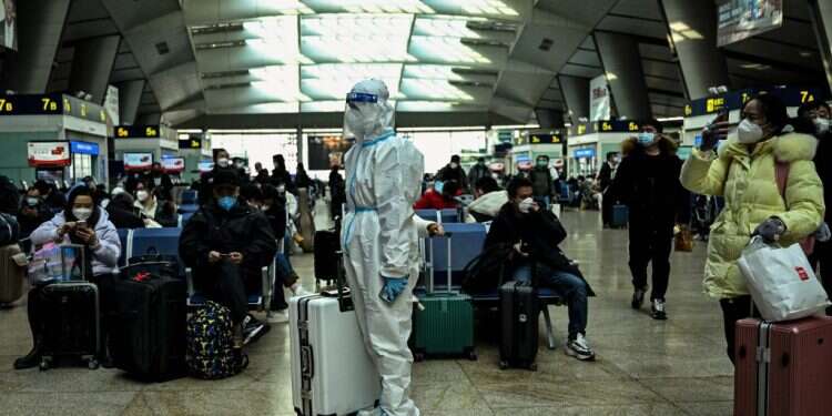 נמל התעופה בבייג'ינג, השבוע. צילום: AFP נמל התעופה בבייג'ינג, השבוע. צילום: AFP