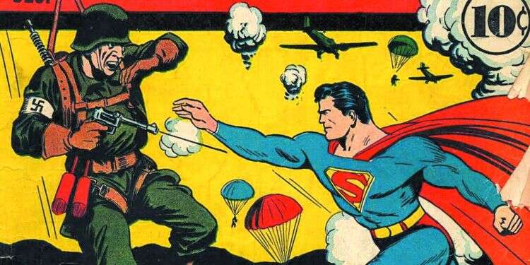 עיתון האס־אס פרסם מאמר תגובה זועם. סופרמן נלחם בנאצים. צילום מסך מ