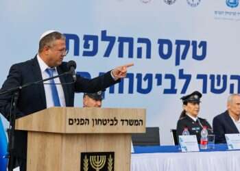 בן-גביר בטקס החלפת השרים: "כל מחבל שיבקש לפגוע בכם – דמו בראשו, ואני אתן לכם את כל הגיבוי"