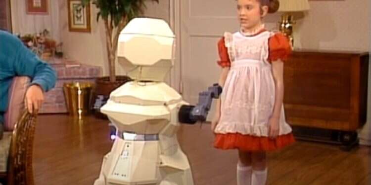 מתוך הסדרה ויקי היא ילדה־רובוט שנועדה לעזור לילדים נכים. מתוך הסדרה "ילדת הפלא" ששודרה בישראל בשנות השמונים. צילום מסך