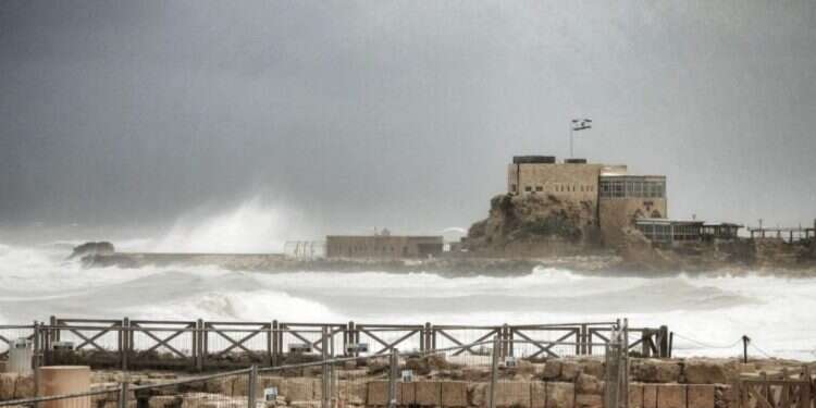 הגן הלאומי קיסריה במראה חורפי. צילום שרית פלצ'י-מיארה, רשות הטבע והגנים