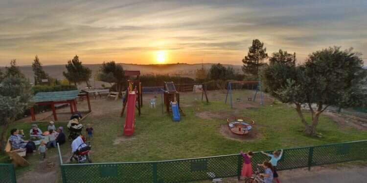 גן משחקים. אילוסטרציה. צילום: הלל מאיר, TPS העוצמה החשופה שבה מדובבת המשוררת את חוויית האם מכאיבה מאוד