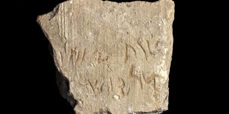 כתובת דריווש. צילום: שי הלוי רשות העתיקות