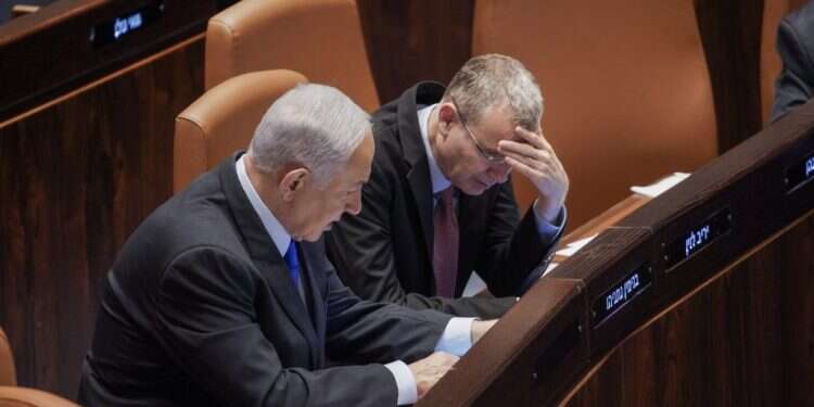 לוין ונתניהו במליאת הכנסת. צילום: דני שם טוב - דוברות הכנסת