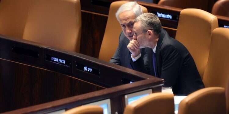 יריב לוין ובנימין נתניהו. צילום: EPA