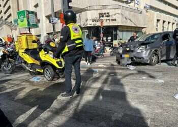 זירת פיגוע הדריסה בירושלים. צילום: תיעוד מבצעי מד פיגוע דריסה במרכז ירושלים: חמישה פצועים, אחד במצב קשה