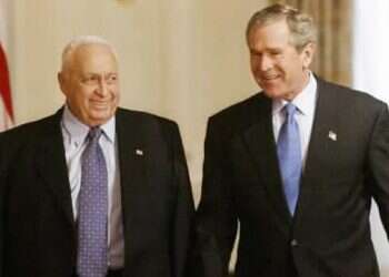 בוש ושרון. צילום: רויטרס הישיבה בחומש: במחלקת המדינה "נזכרו" במכתב הערבויות של שרון