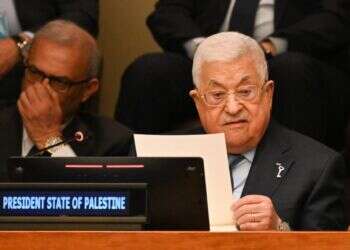 ראש הרשות הפלסטינית, אבו מאזן, באו ראש הרש"פ, אבו מאזן באו"ם. צילום: AFP