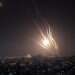 שיגורים מרצועת עזה לישראל, הערב. צילום: אתיה מוחמד/פלאש90 הלחימה נמשכת: צה"ל הפציץ בתי בכירים בג'יהאד האסלאמי