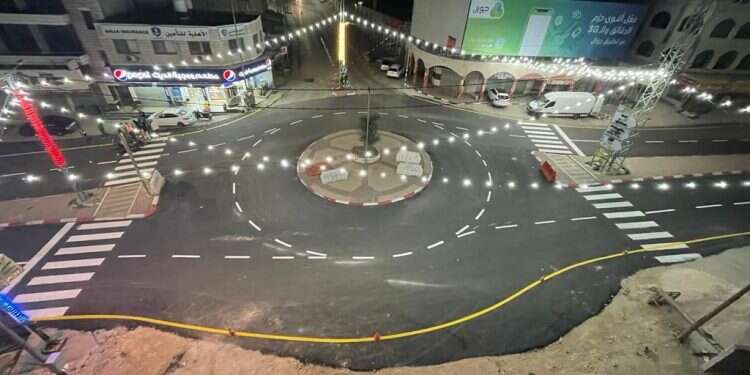 הכיכר החדשה בחווארה. צילום: דובר צה בעקבות הפיגועים: הושלם פרויקט שיפור ואבטחה בכביש חווארה