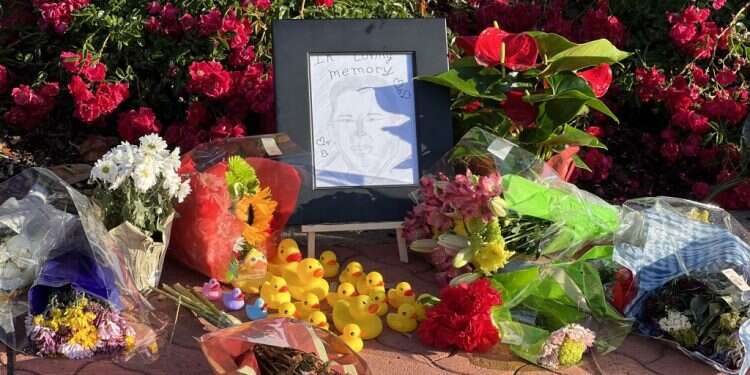 האנדרטה לזכרו של ריבארה. צילום: אנג'לה ווימסט-תומס ארה"ב: עזר לברווזים לחצות את הכביש – ונהרג באופן טרגי