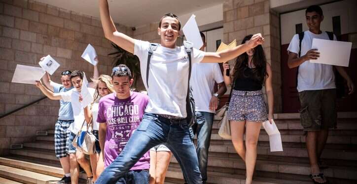 חלוקת תעודות בגימנסיה הרצליה. צילום: נועם מושקוביץ, פלאש 90 לא מוסרי: מורה שלא מחלק תעודות בסוף שנה צריך להיות מפוטר