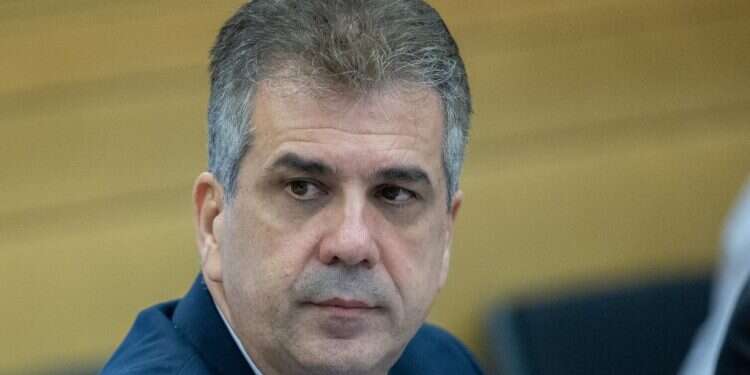 אלי כהן. צילום: יונתן זינדל, פלאש 90 אלי כהן: האמריקנים טועים בהחלטתם לגבי יו"ש, שגריר אוקראינה יוזמן לשיחת נזיפה