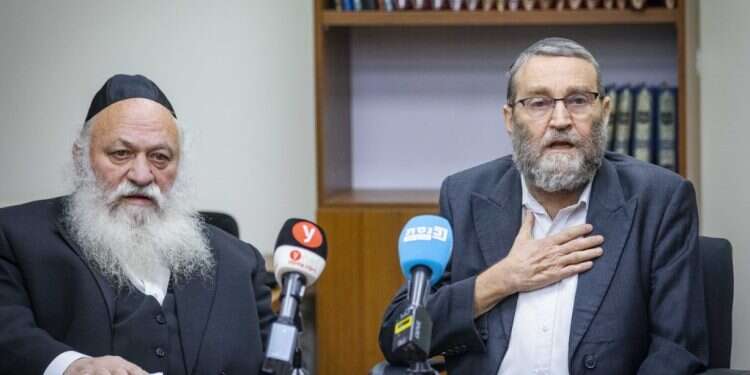 גפני וגולדקנוף, ראשי יהדות התורה. צילום: אוליבר פיטוסי, פלאש 90 לחרדים לא נותרה חלופה מלבד המשך הדבקות ברפורמה