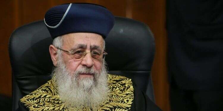 הרב יצחק יוסף. צילום: אורן בן חקון