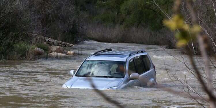 שיטפון בנחל שורק, 2015. צילום: יוסי זמיר, פלאש 90