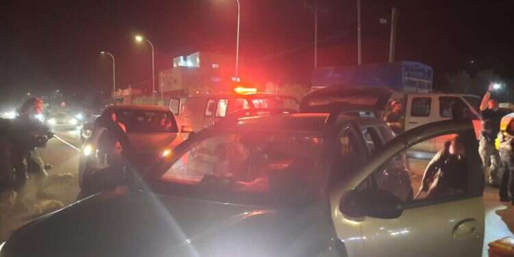 זירת הפיגוע. צילום: תיעוד מבצעי מד שני פצועים בפיגוע ירי סמוך לחווארה