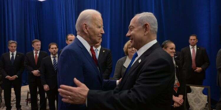 ראש הממשלה בנימין נתניהו ונשיא ארצות הברית ג'ו ביידן בפגישתם בניו-יורק בשבוע שעבר. צילום: אבי אוחיון, לע נתניהו נפגש עם ביידן: "נוכל לכונן שלום היסטורי בין ישראל לסעודיה"