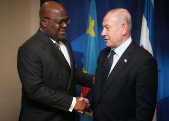 נתניהו ונשיא קונגו, אמש. צילום: אבי אוחיון /לע לאחר פגישת נתניהו בניו יורק: מדינה נוספת תעביר את השגרירות לירושלים