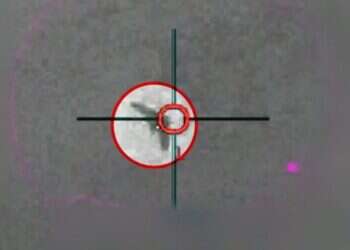 יירוט כטב"מים איראני בידי מטוס קרב. צילום: דו"צ