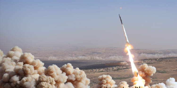 הדמייה שנוצרה בבינה מלאכותית טיל