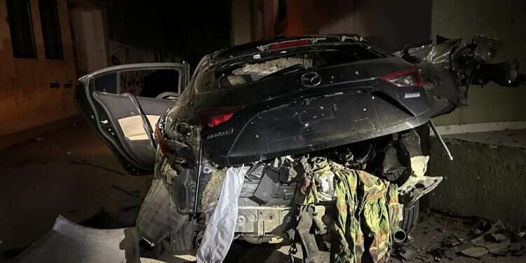 רכב תופת שהושמד בו נמצאו מטענים וציוד צבאי. צילום: דו מלחמה בכל החזיתות: 12 מחבלים חוסלו ביו"ש | תיעוד