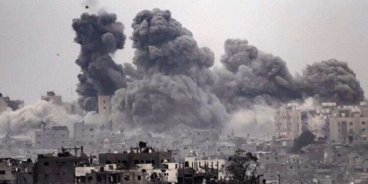 רצועת עזה לאחר תקיפות חיל האוויר.  צילום: AFP