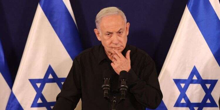 ראש הממשלה בנימין נתניהו. צילום: AFP נתניהו: "בשום שלב לא ניתנה התרעה על כוונות מלחמה מצד חמאס"