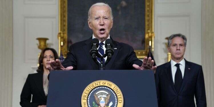 ביידן בנאומו לאומה, השבוע. צילום: איי.פי