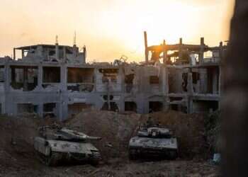 כוחות אוגדה 252 מתמרנים בעזה. צילום: דו לראשונה מאז מלחמת לבנון הראשונה: אוגדת מילואים מתמרנת