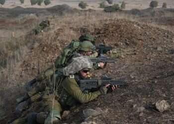 חיילי מילואים מגולני באימון צבאי בגולן.