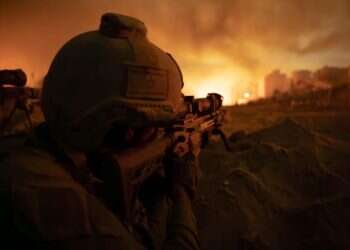 כוחות צה״ל במהלך ההשתלטות על המעגן המרכזי ברצועת עזה. צילום: דובר צה