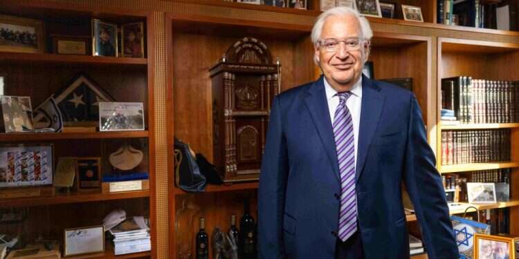 השגריר לשעבר דיוויד פרידמן. צילום: אוליבייה פיטוסי, פלאש 90