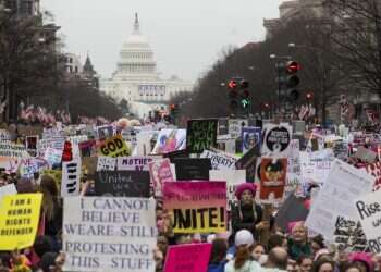 "נשים יהודיות נדרשו לבחור בין התמיכה שלהן בישראל ובין התמיכה בנשים". צעדת הנשים בוושינגטון, 2017 צילום: איי.אף.פי