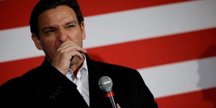 מושל פלורידה והמועמד לנשיאות רון דה-סנטיס. צילום: AFP