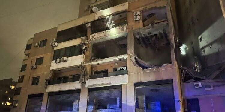 זירת הפיצוץ בביירות