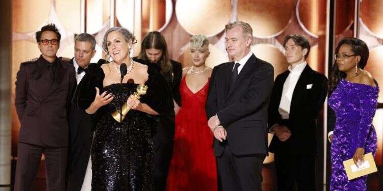 חברי הסרט  חברי הסרט "אופנהיימר" בטקס פרסי גלובוס הזהב 2024